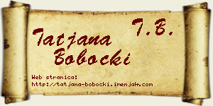 Tatjana Bobocki vizit kartica
